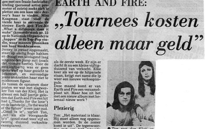 Earth and Fire Krantenartikel